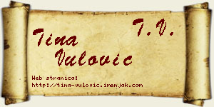 Tina Vulović vizit kartica